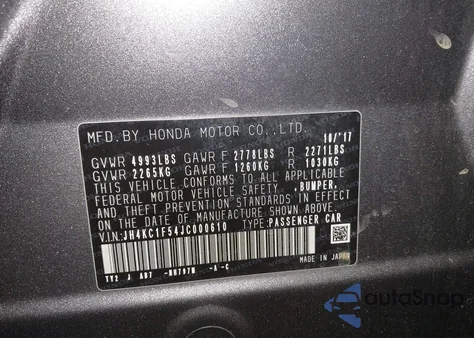 2018 Acura Rlx from USA, damaged, VIN JH4KC1F54JC000610